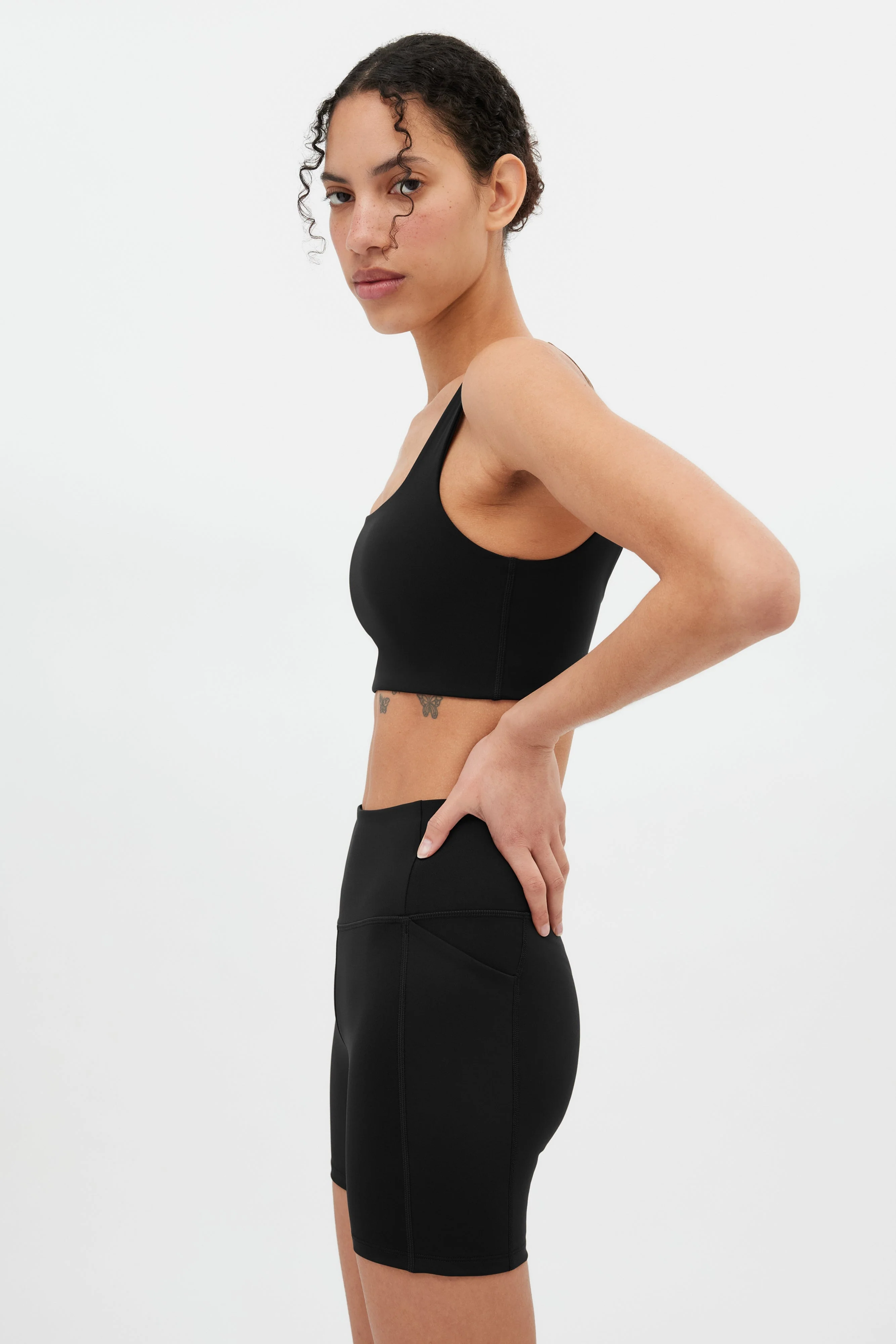 Black Compressive Pocket Run Short - Image 3