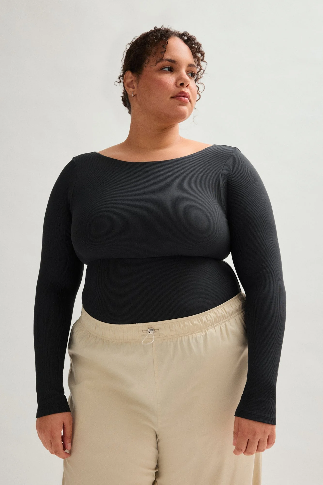 Black Elena Long Sleeve Bodysuit - Image 14