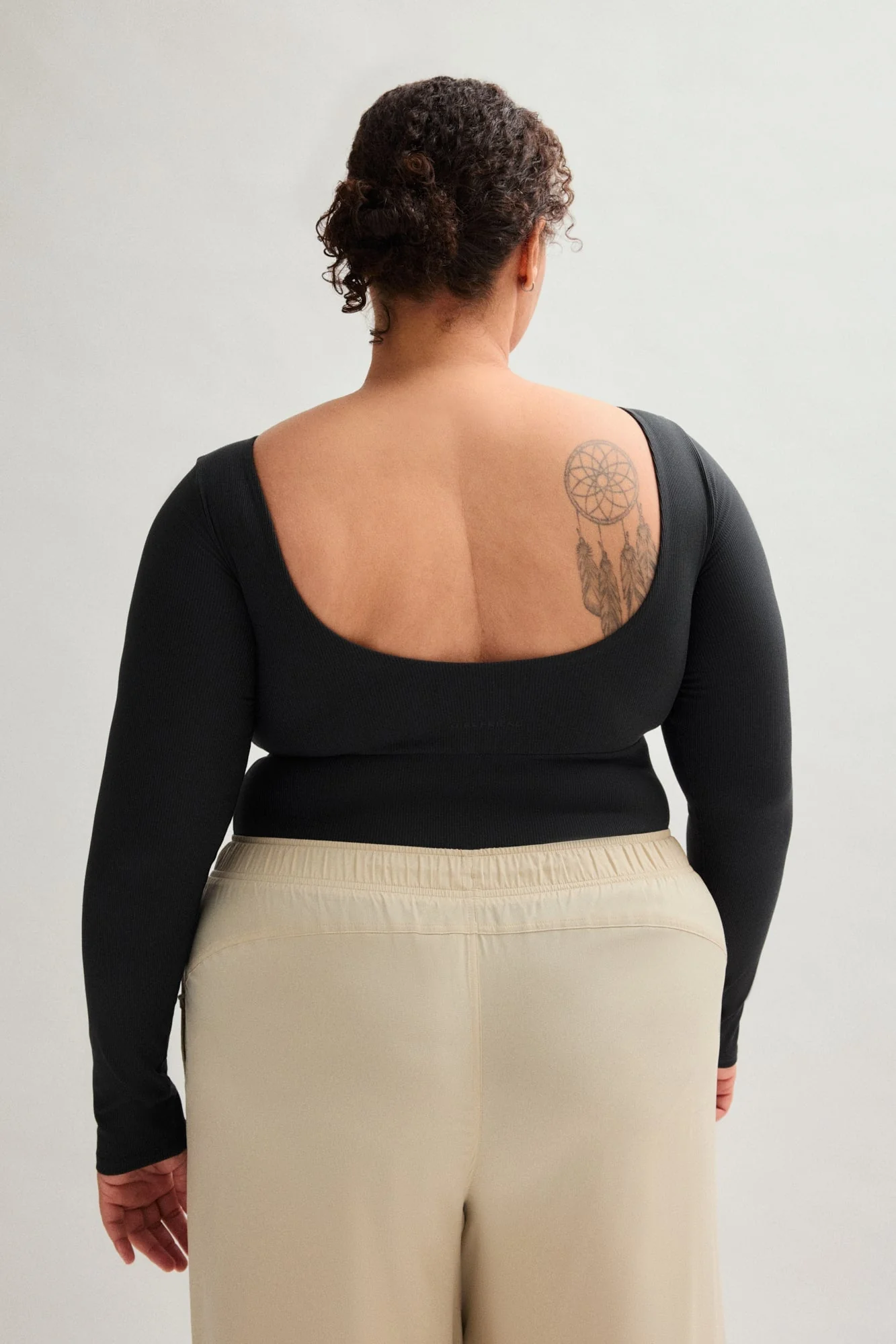 Black Elena Long Sleeve Bodysuit - Image 15