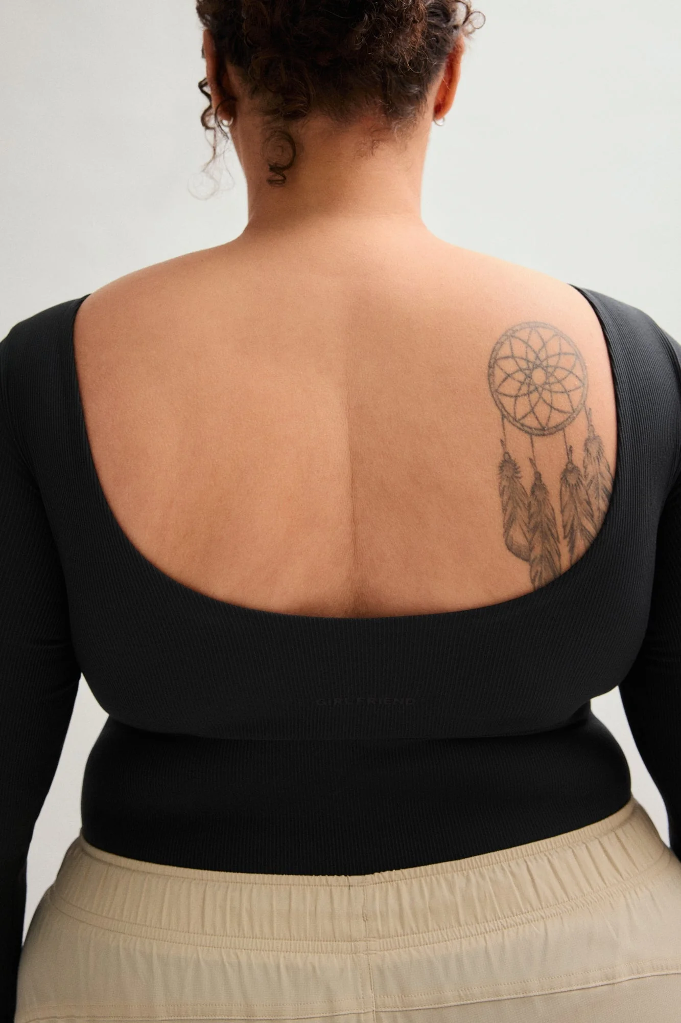 Black Elena Long Sleeve Bodysuit - Image 7