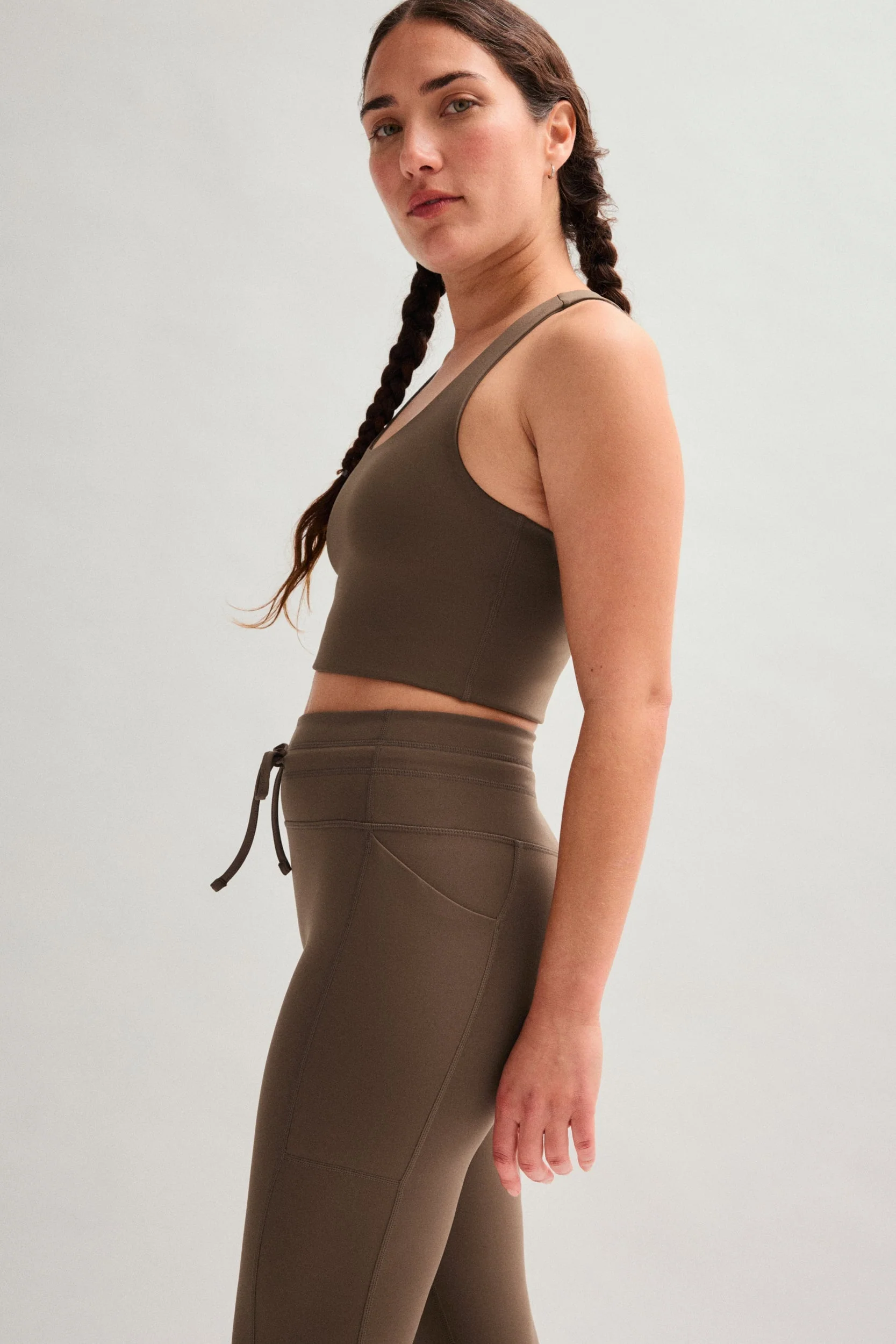 Café Compressive Drawstring Pocket Legging - Image 4