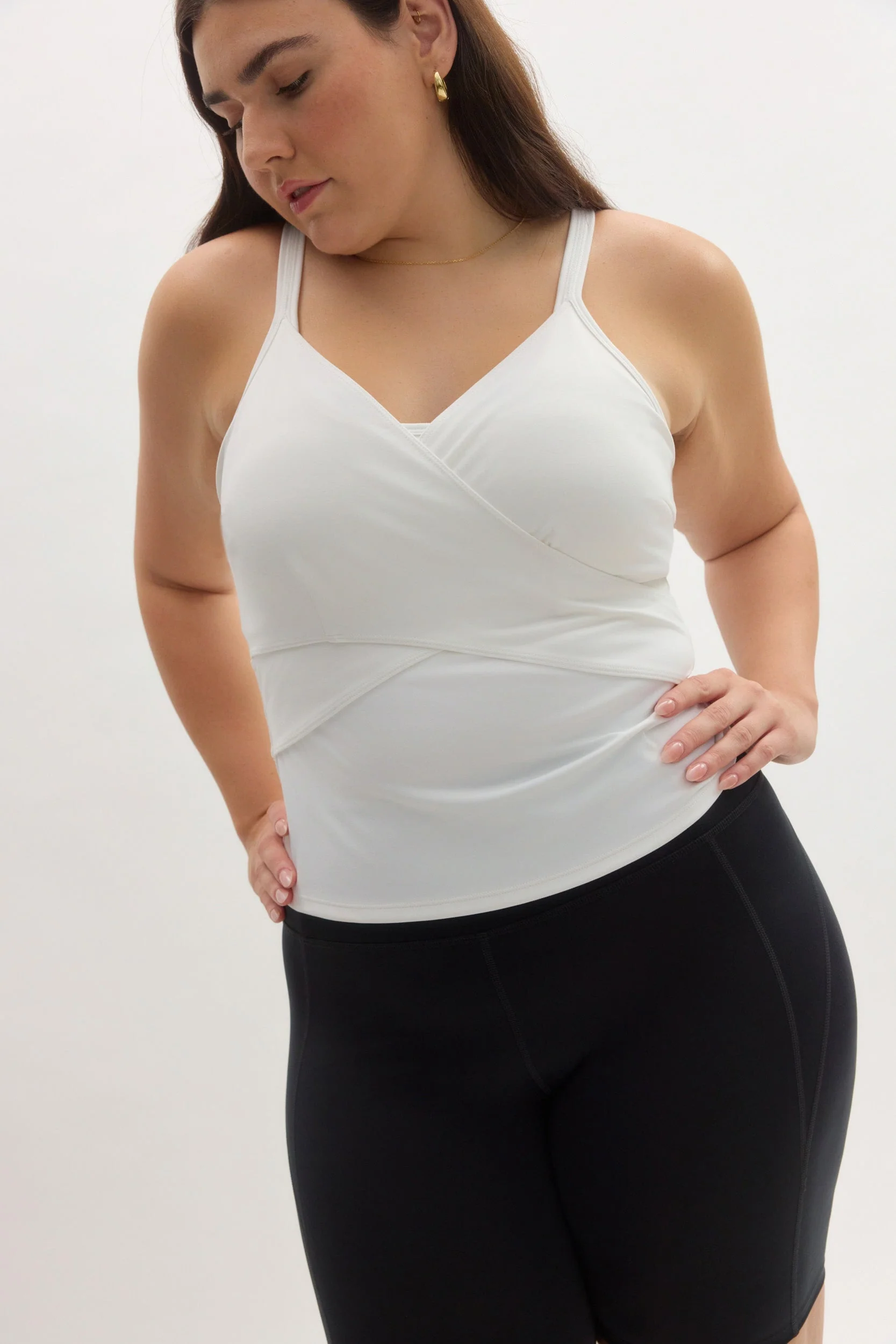 White Tabitha Wrap Tank - Image 3